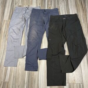 Lot (3) Arc'teryx A2B Commuter Pants & Rampart Pants Mens Size 34 Work FLAWED**